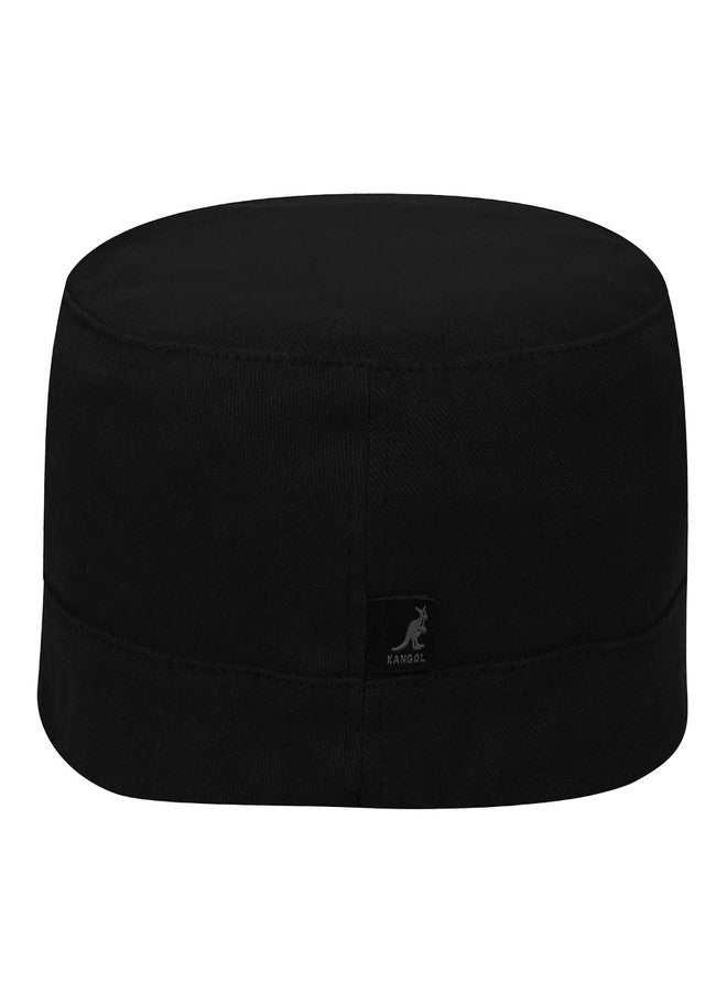 Kangol Cotton Twill Army Cap, Unisex Military-Style Hat, Black, Small/Medium - Image 4
